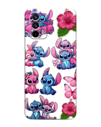 Чохол для Realme 7 з картинкою «Стікери Stitch та Angel»