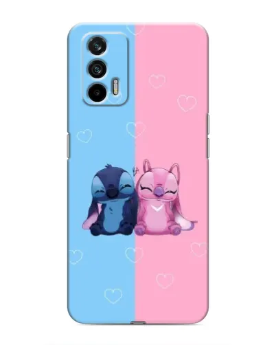 Чохол для Realme 7 з картинкою «Stitch та Angel Love»