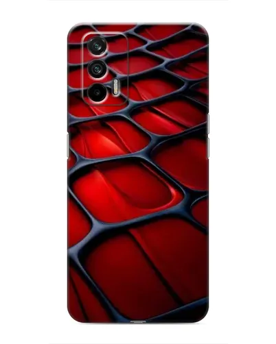 Чохол для Realme 7 з картинкою «Червона глянцева сітка»