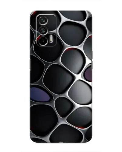 Чохол для Realme 7 з картинкою «Об'ємна темна решітка»