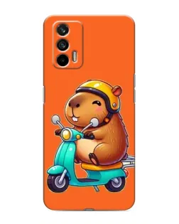 Чохол для Realme 7 з картинкою «Капібара на скутері»