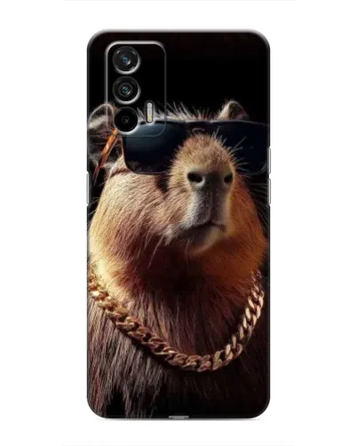 Чохол для Realme 7 з картинкою «Капібара золотий ланцюг»