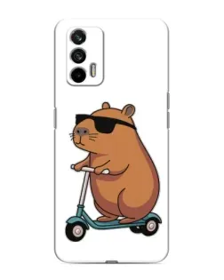 Чохол для Realme 7 з картинкою «Капібара на самокаті»