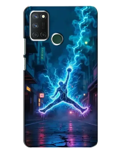 Чехол для Realme 7i с картинкой «Jordan Gold Jumpman»
