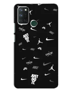 Чохол для Realme 7i з картинкою «Nike Black Pattern» Чохол для Realme 7i з картинкою «Nike Black Pattern»