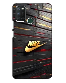 Чохол для Realme 7i з картинкою «Золотий Nike на металі»
