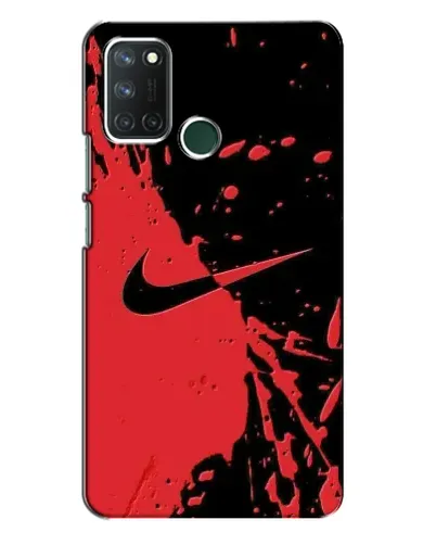 Чехол для Realme 7i с картинкой «Красные брызги Nike» Чехол для Realme 7i с картинкой «Красные брызги Nike»