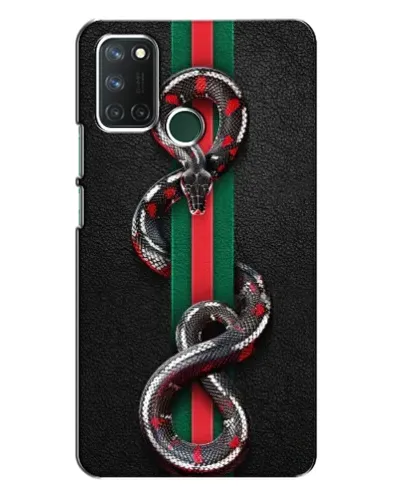 Чехол для Realme 7i с картинкой «Gucci — змея на полосе» Чехол для Realme 7i с картинкой «Gucci — змея на полосе»