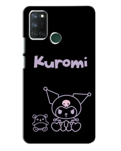 Чехол для Realme 7i с картинкой «Kuromi — черный минимализм»