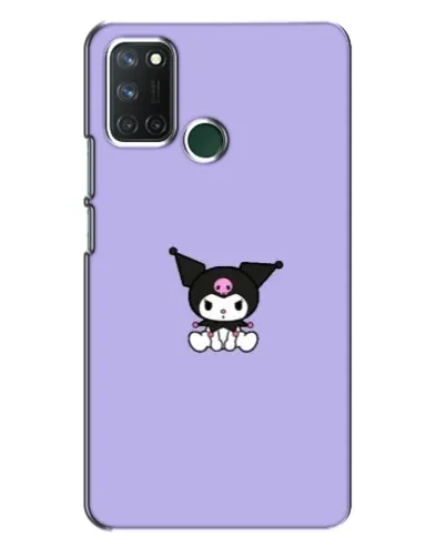 Чехол для Realme 7i с картинкой «Kuromi — фиолетовый минимализм»