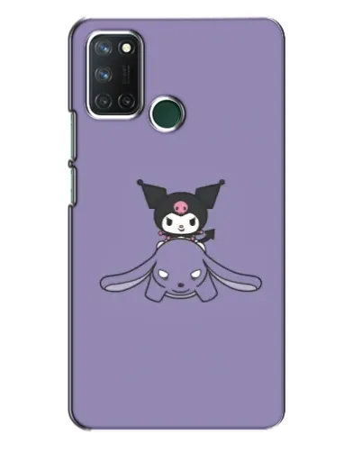 Чехол для Realme 7i с картинкой «Kuromi на лиловом фоне»