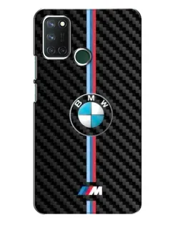 Чохол для Realme 7i з картинкою «Емблема BMW та карбон»