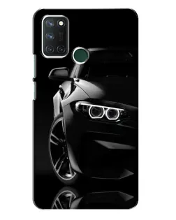 Чохол для Realme 7i з картинкою «Чорна BMW — профіль»