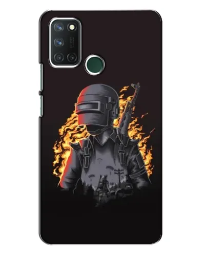 Чехол для Realme 7i с картинкой «PUBG — огненный силуэт» Чехол для Realme 7i с картинкой «PUBG — огненный силуэт»