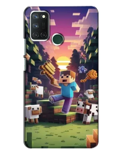 Чехол для Realme 7i с картинкой «Стив на ферме»