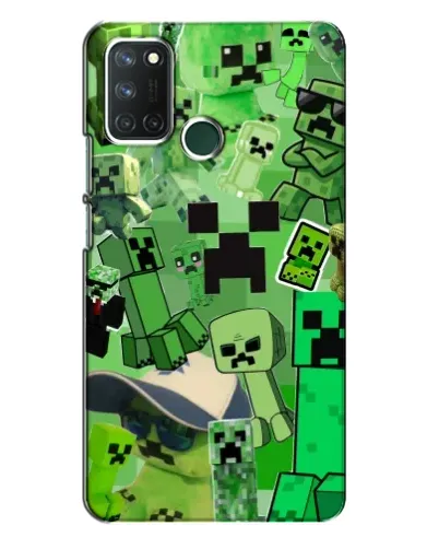 Чехол для Realme 7i с картинкой «Криперы Minecraft»