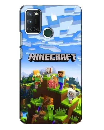 Чехол для Realme 7i с картинкой «Minecraft классический мир»