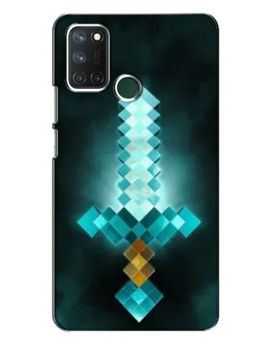 Чехол для Realme 7i с картинкой «Алмазный меч неон»