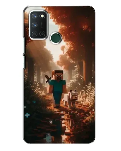 Чехол для Realme 7i с картинкой «Стив в лесу»