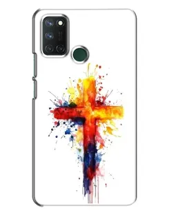 Чехол для Realme 7i с картинкой «Акварельный крест»