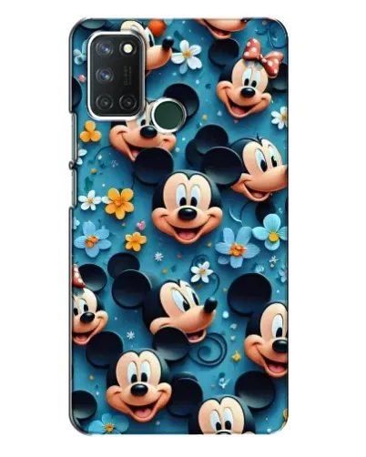 Чехол для Realme 7i с картинкой «Паттерн Микки и Минни»