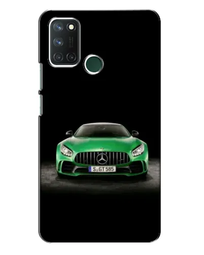 Чехол для Realme 7i с картинкой «Mercedes — неоновый лого»