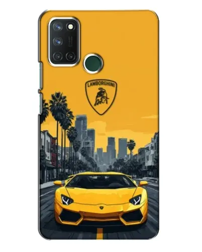 Чехол для Realme 7i с картинкой «Желтый Lamborghini город» Чехол для Realme 7i с картинкой «Желтый Lamborghini город»