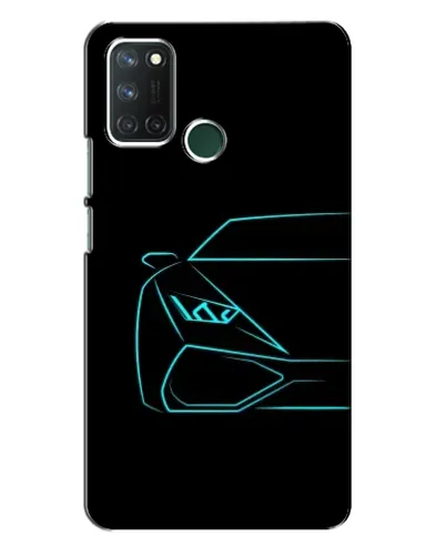 Чехол для Realme 7i с картинкой «Голубой силуэт Lamborghini» Чехол для Realme 7i с картинкой «Голубой силуэт Lamborghini»