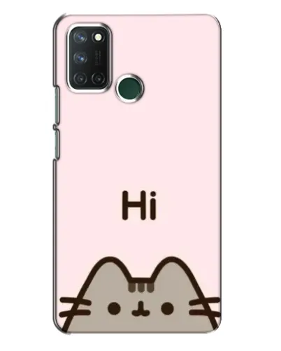 Чехол для Realme 7i с картинкой «Пушин говорит Hi»