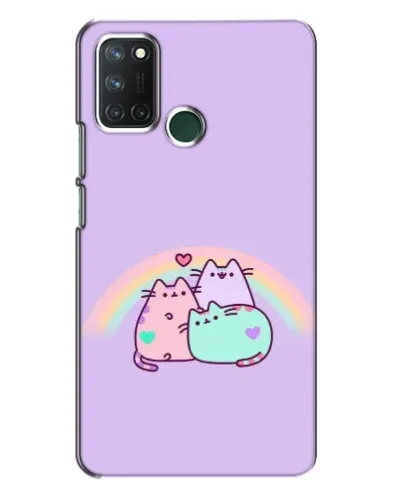 Чехол для Realme 7i с картинкой «Радужные Пушины»