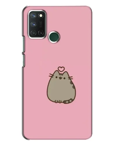 Чехол для Realme 7i с картинкой «Pusheen сердце»