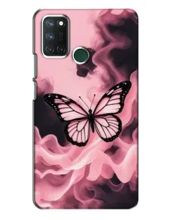 Чохол для Realme 7i з картинкою «Метелик у диму»