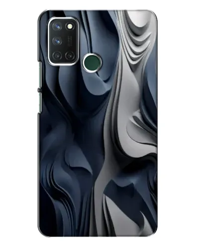 Чехол для Realme 7i с картинкой «Объемные синие складки» Чехол для Realme 7i с картинкой «Объемные синие складки»