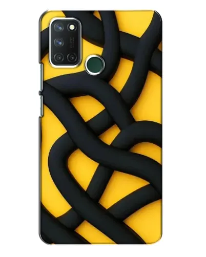 Чехол для Realme 7i с картинкой «Черное желтое переплетение» Чехол для Realme 7i с картинкой «Черное желтое переплетение»