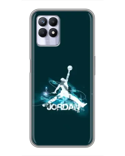 Чехол для Realme 8 Pro с картинкой «Jordan Blue Fire» Чехол для Realme 8 Pro с картинкой «Jordan Blue Fire»