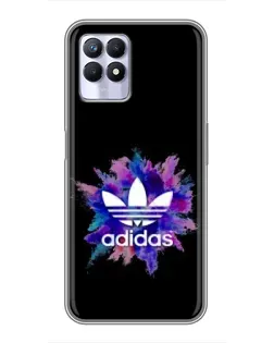 Чехол для Realme 8 Pro с картинкой «Взрыв красок Adidas»