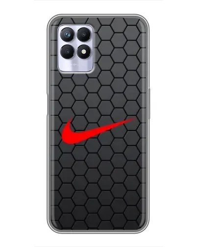 Чехол для Realme 8 Pro с картинкой «Nike — карбоновая сетка»