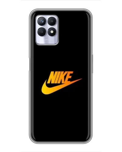 Чехол для Realme 8 Pro с картинкой «Золотой логотип Nike»