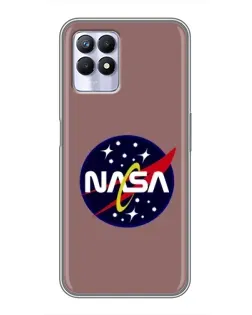 Чехол для Realme 8 Pro с картинкой «NASA — ретро космос»