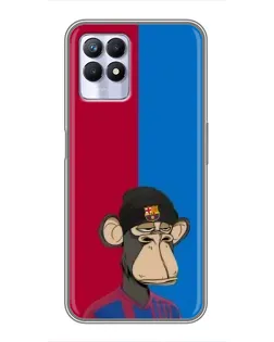 Чехол для Realme 8 Pro с картинкой «Bored Ape — фанат Барсы»