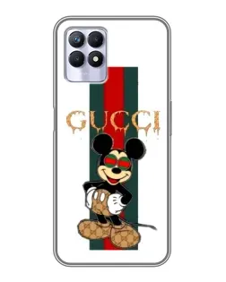 Чехол для Realme 8 Pro с картинкой «Микки Маус Gucci — полосы»