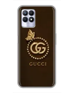 Чехол для Realme 8 Pro с картинкой «Gucci — золотая бабочка»