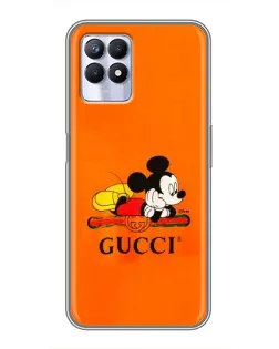 Чохол для Realme 8 Pro з картинкою «Міккі Маус Gucci — помаранч»