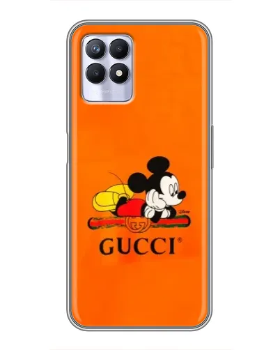 Чехол для Realme 8 Pro с картинкой «Микки Маус Gucci — оранж» Чехол для Realme 8 Pro с картинкой «Микки Маус Gucci — оранж»
