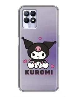 Чехол для Realme 8 Pro с картинкой «Kuromi — фиолетовый арт» Чехол для Realme 8 Pro с картинкой «Kuromi — фиолетовый арт»