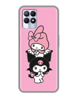 Чехол для Realme 8 Pro с картинкой «My Melody и Kuromi» Чехол для Realme 8 Pro с картинкой «My Melody и Kuromi»