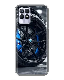 Чехол для Realme 8 Pro с картинкой «Колесо BMW вблизи»