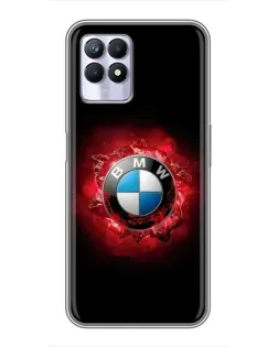 Чехол для Realme 8 Pro с картинкой «Логотип BMW — вспышка»