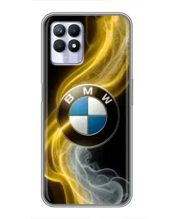 Чехол для Realme 8 Pro с картинкой «Золотистый дым BMW»