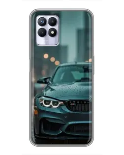 Чехол для Realme 8 Pro с картинкой «BMW в огнях города»